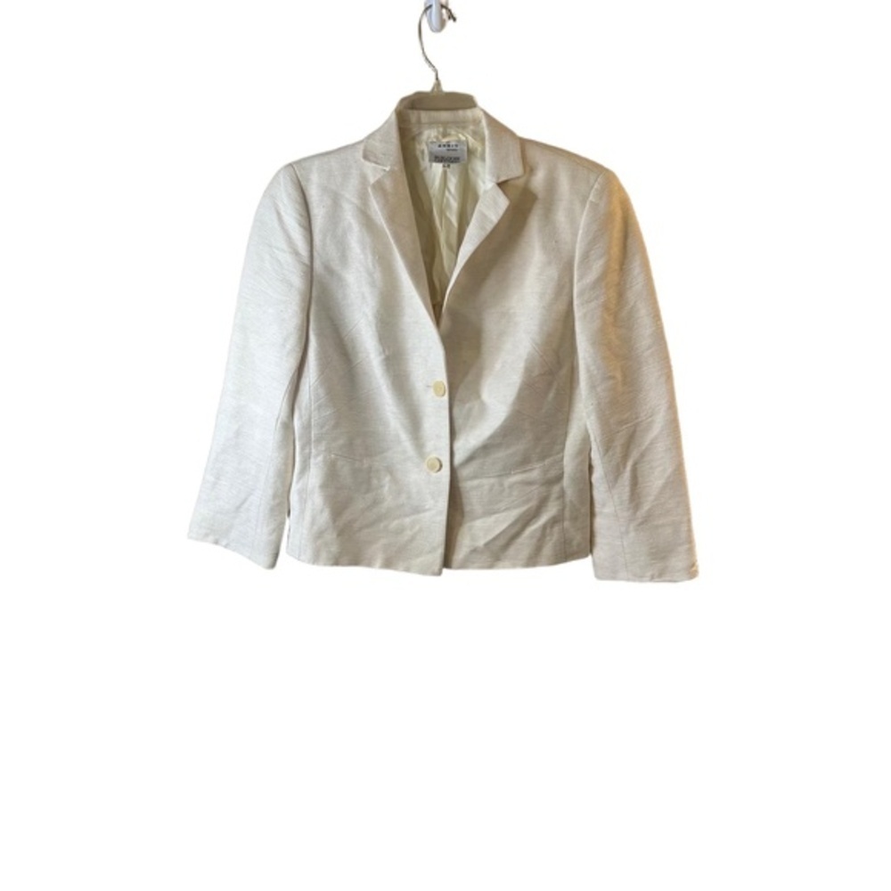 AKRIS Punto Light Beige 2-Button Notched Lapel Blazer Jacket US 10
